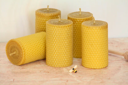 Velas de miel. Velas de 9cm de alto x 5.5cm de diámetro. VM09055.