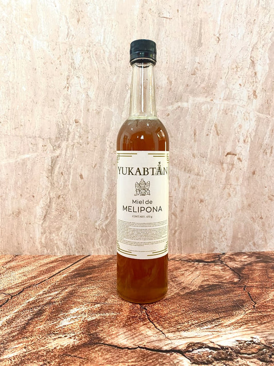 Miel de Melipona, 500ml. Botella de vidrio.